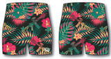 Women's High-Waisted Seamless Front Compression Training Shorts | Tropical Assassin