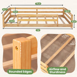 Twin Size Floor Bed with Safety Guardrails for Kids