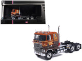 1976 Ford CL 9000 Truck Tractor Brown TwoTone with Graphics 1/64 Diecast Model by IXO Models