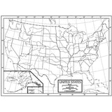 Outline Map Study Pads, U.S.