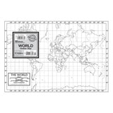 Outline Map Study Pads, World