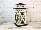 Farmhouse Solar Lantern - DIY Unfinished Kit - Lvl 2