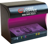 Fake Stopper Detects Counterfeitl: 5,10,20 And 100 Dollar Bills, Debit, Credit Cards, Checks, Money Orders, Passports And More.