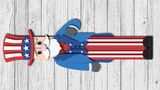 Uncle Sam Vertical Porch Leaner DIY Unfinished Kit