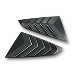 JSD Sport Quarter Window Louvers for 15-23 Mustang Fastback; Matte Black