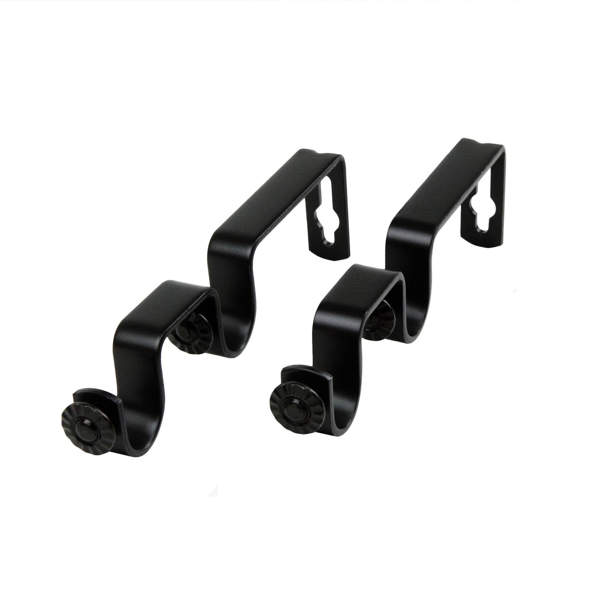 13/16 Inch Rod Double Bracket Pair - Black