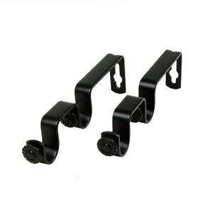 13/16 Inch Rod Double Bracket Pair - Black