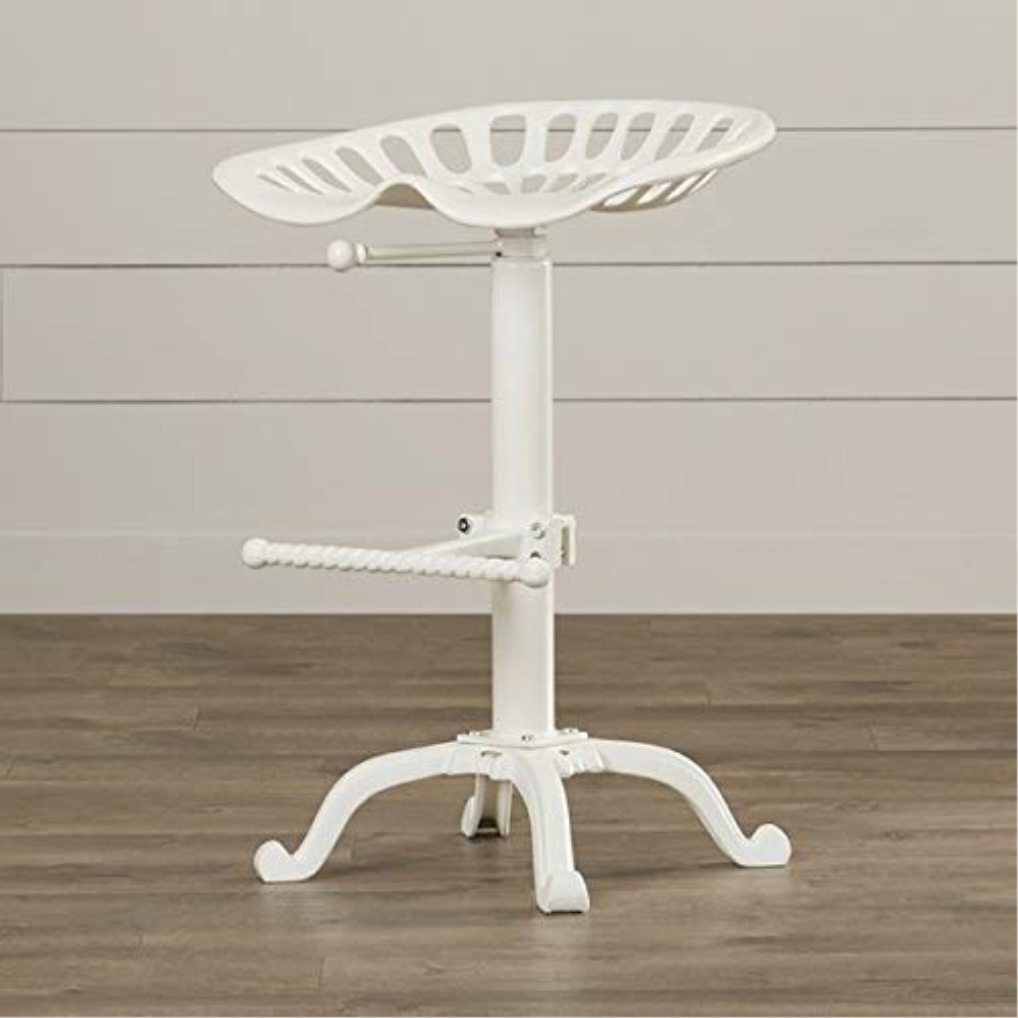 Farmhouse Tractor Stool, White