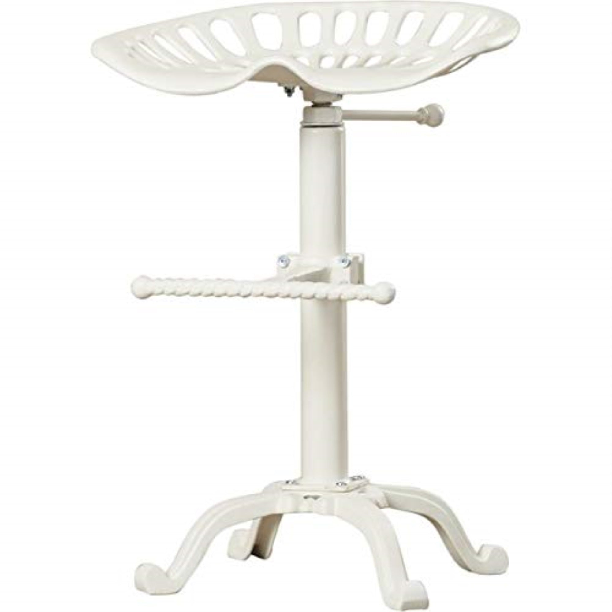 Farmhouse Tractor Stool, White