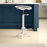Farmhouse Tractor Stool, White