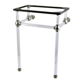 Kingston Brass VAH282033SN Templeton 24Inch x 203/8Inch x 333/16Inch Acrylic Console Sink Legs, Brushed Nickel