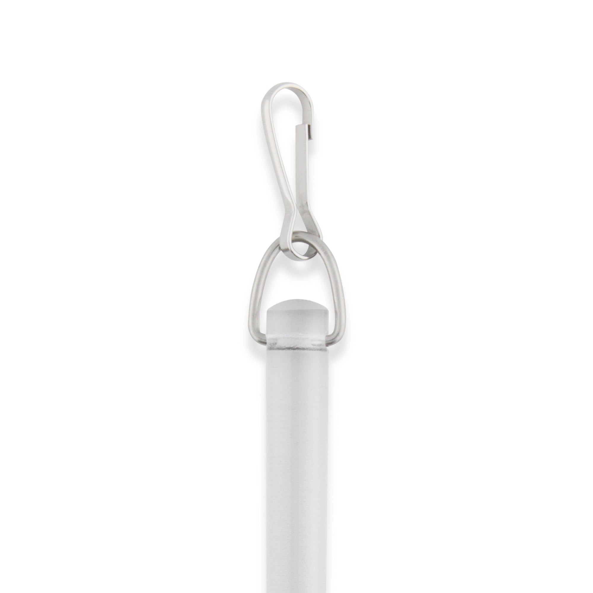 1/2 Smooth Clear Pvc Baton With Metal Snap - 36