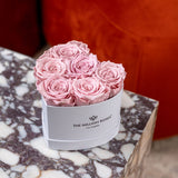 Baby Heart White Box | Light Pink Roses