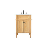 24 inch single bathroom vanity in natural wood