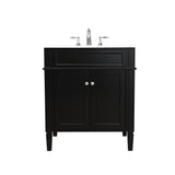 30 inch single bathroom vanity in Black
