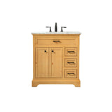32 inch single bathroom vanity in natural wood