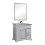 36 In. Single Bathroom Vanity Set In Light Grey