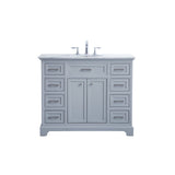 42 in. Single Bathroom Vanity set in light grey