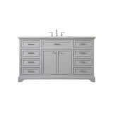 60 inch single bathroom vanity in grey