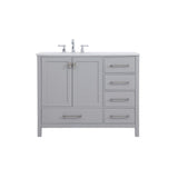 42 inch Single Bathroom Vanity in Gray