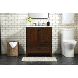 30 Inch Single Bathroom Vanity In Expresso