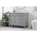 42 Inch Single Bathroom Vanity In Grey
