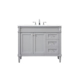 42 Inch Single Bathroom Vanity In Grey