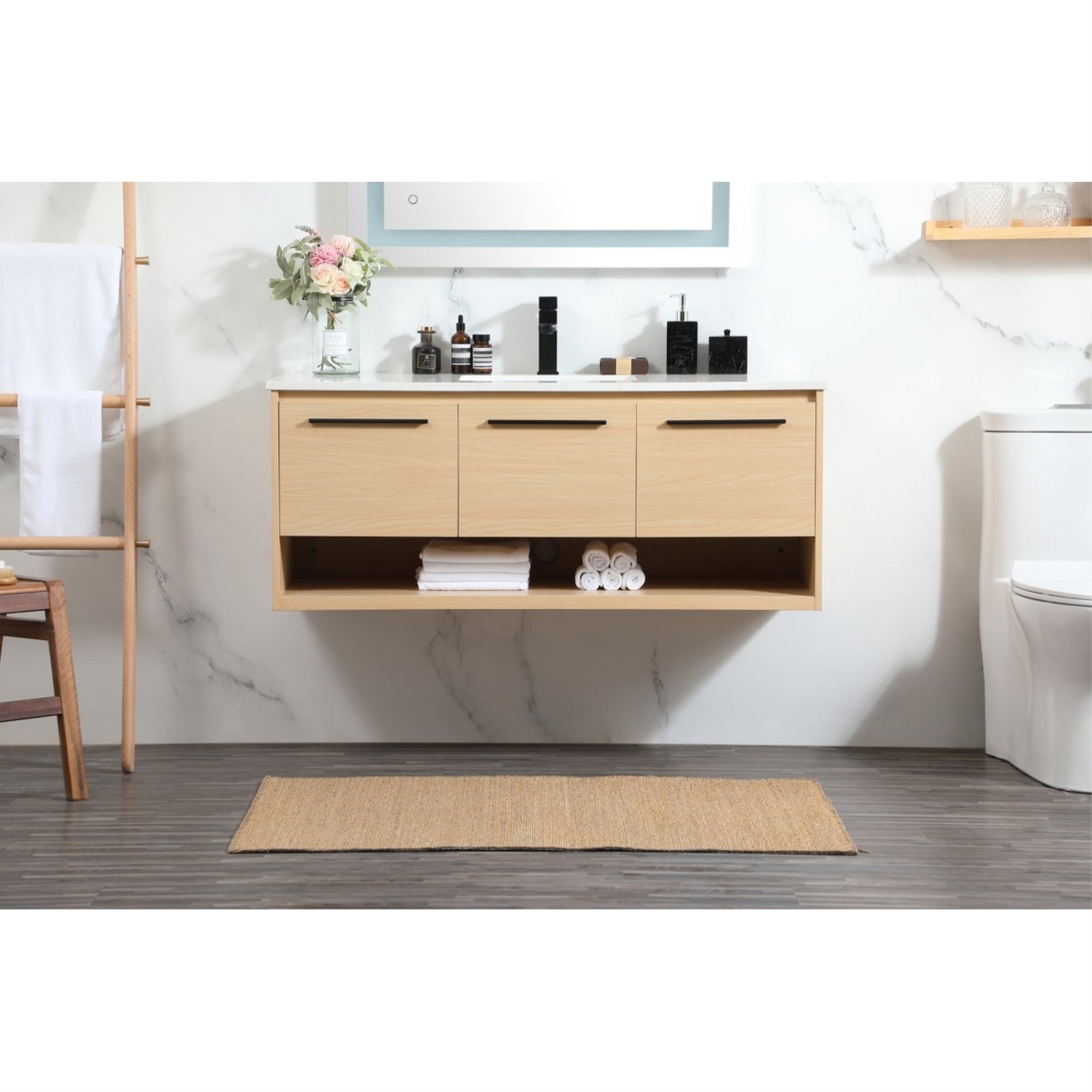 48 Inch Single Bathroom Vanity In Maple