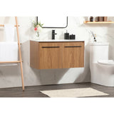 36 Inch Single Bathroom Vanity In Walnut Brown