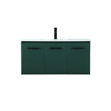 40 inch single bathroom vanity in green