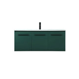 48 inch single bathroom vanity in green