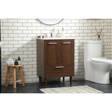 24 Inch Bathroom Vanity In Walnut