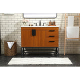 42 Inch Single Bathroom Vanity In Teak