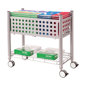 Vertiflex File Cart With Open Top, Matte Gray