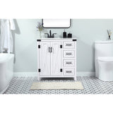 32 Inch Single Bathroom Vanity In White