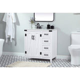 32 Inch Single Bathroom Vanity In White