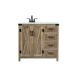 36 Inch Single Bathroom Vanity In Natural Oak