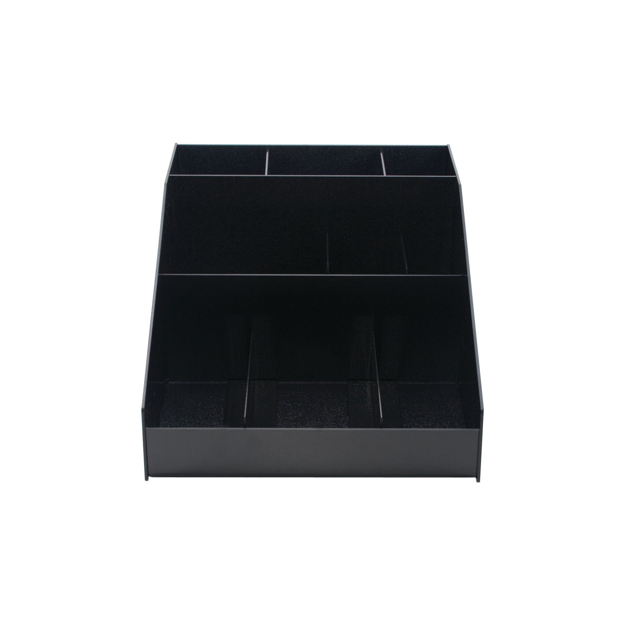 Horizontal Condiment Organizer, 9 Compartments, Black