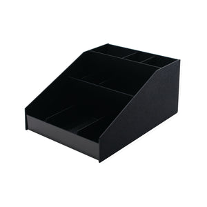 Horizontal Condiment Organizer, 9 Compartments, Black