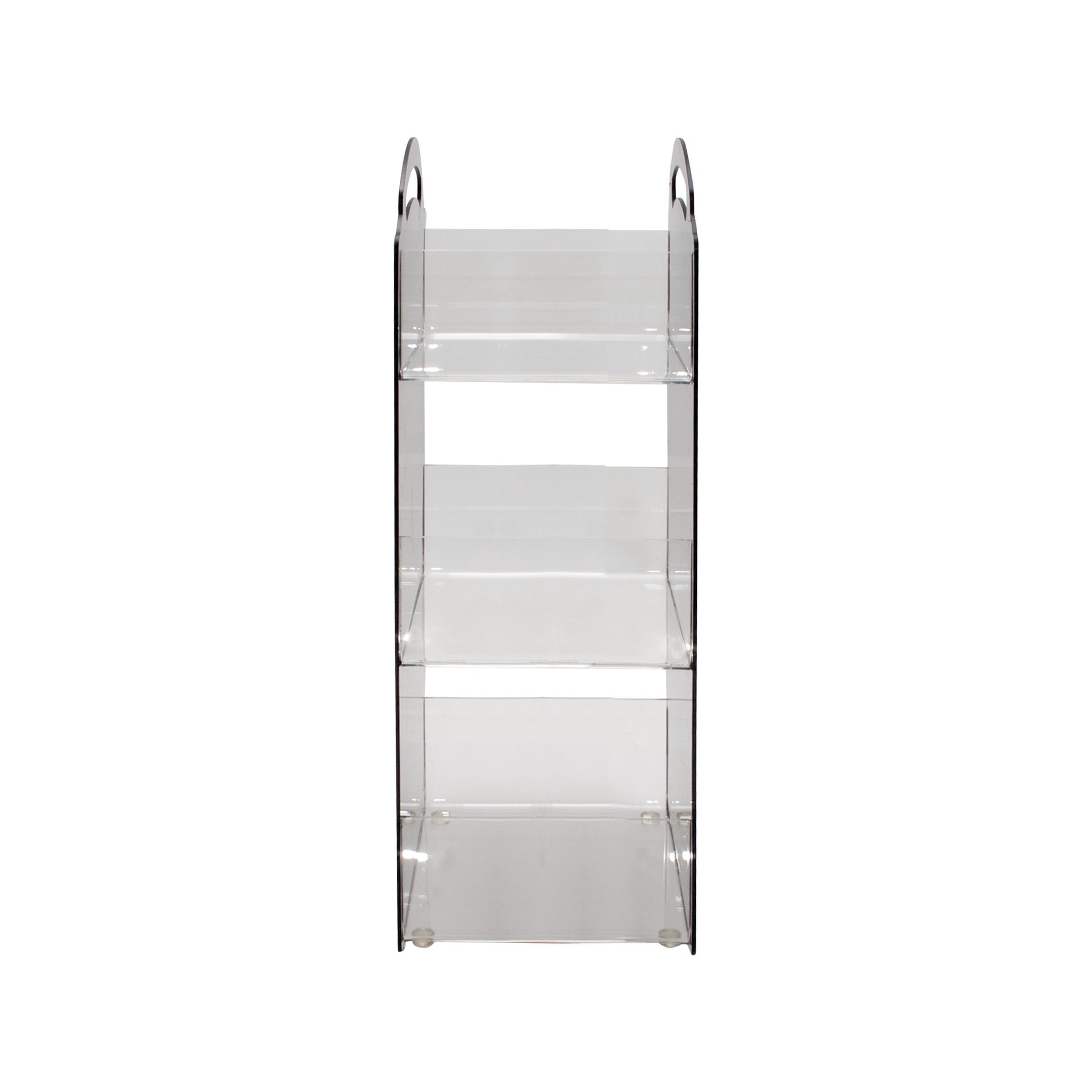 Compact Condiment Organizer, 3 Shelves, 6 Compartments, Black