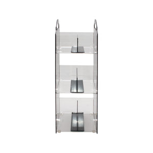 Compact Condiment Organizer, 3 Shelves, 6 Compartments, Black