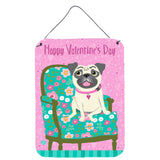Caroline'S Treasures Happy Valentine'S Day Pug Wall Or Door Hanging Prints Vha3002Ds1216, 16 X 12, Multicolor