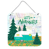 Caroline'S Treasures Let'S Adventure Glamping Trailer Wall Or Door Hanging Prints Vha3003Ds66, 6 X 6, Multicolor
