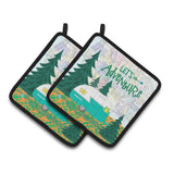 Caroline'S Treasures Let'S Adventure Glamping Trailer Pair Of Pot Holders Vha3003Pthd, 7.5Hx7.5W, Multicolor