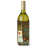 Caroline'S Treasures As For Me And My House Wine Bottle Koozie Hugger, 750Ml, Multicolor