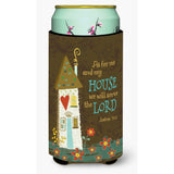 Caroline'S Treasures As For Me And My House Tall Boy Koozie Hugger, Multicolor