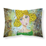 Caroline'S Treasures Bee Grateful Girl With Beehive Fabric Standard Pillowcase Vha3008Pillowcase, Multicolor