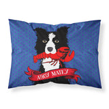 Caroline'S Treasures Ahoy Matey Nautical Border Collie Fabric Standard Pillowcase Vha3011Pillowcase, Multicolor