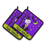 Caroline'S Treasures Happy Halloween Skeleton Pair Of Pot Holders Vha3014Pthd, 7.5Hx7.5W, Multicolor