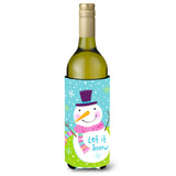 Caroline'S Treasures Vha3017Literk Christmas Snowman Let It Snow Wine Bottle Koozie Hugger, Multicolor, 750Ml